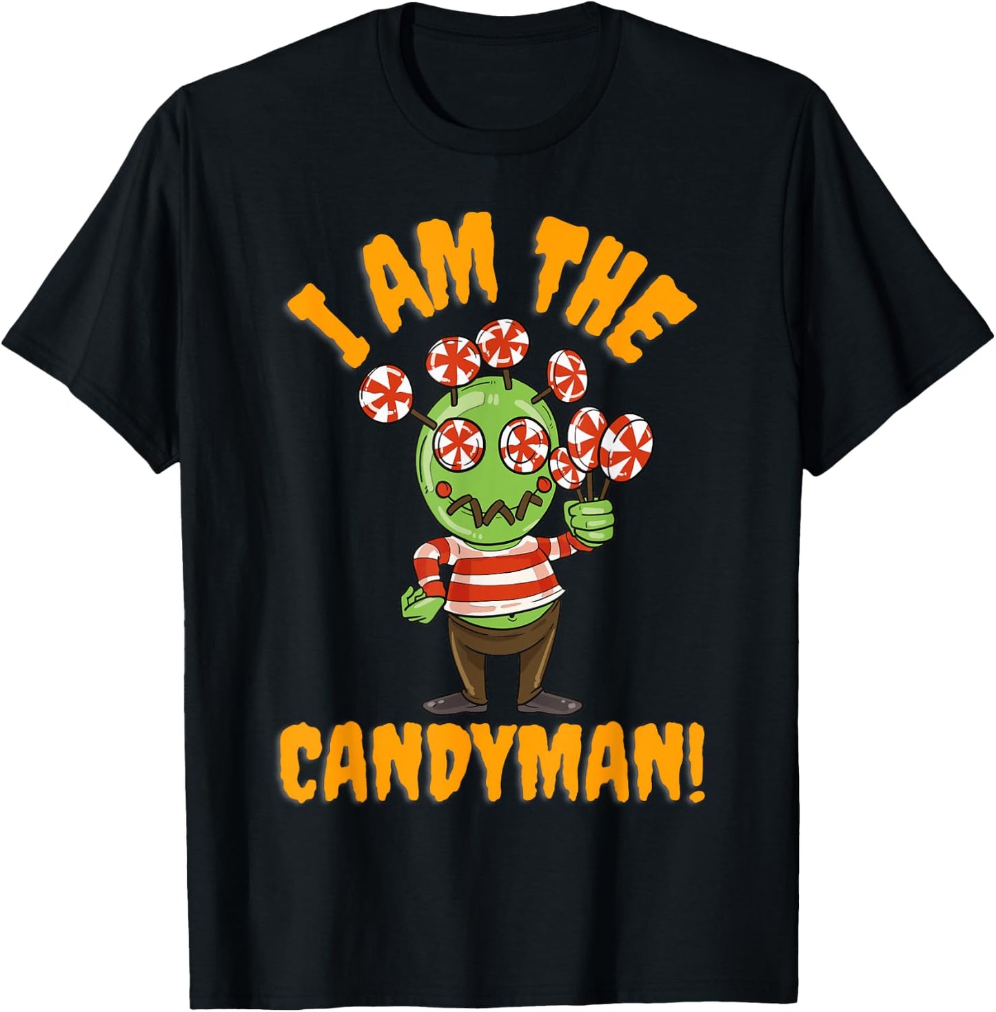 Cute I Am The Candyman Halloween T-Shirt - T-Shirt | Black