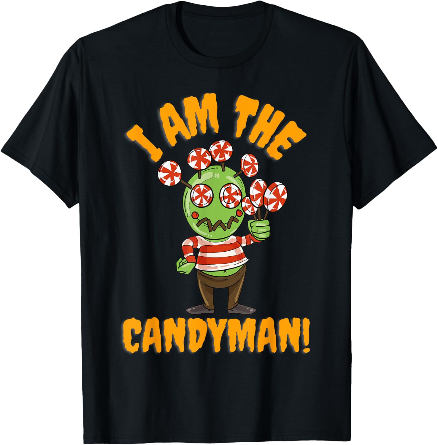 Cute I Am The Candyman Halloween T-Shirt - T-Shirt | Black