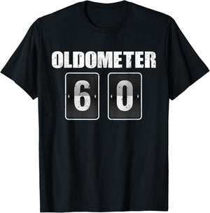 Funny 60th Birthday Party 60 yrs Old Joke Odometer Cars T-Shirt - T-Shirt | Black