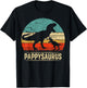 Pappysaurus T Rex Dinosaur Pappy Saurus Family Matching T-Shirt - T-Shirt | Black
