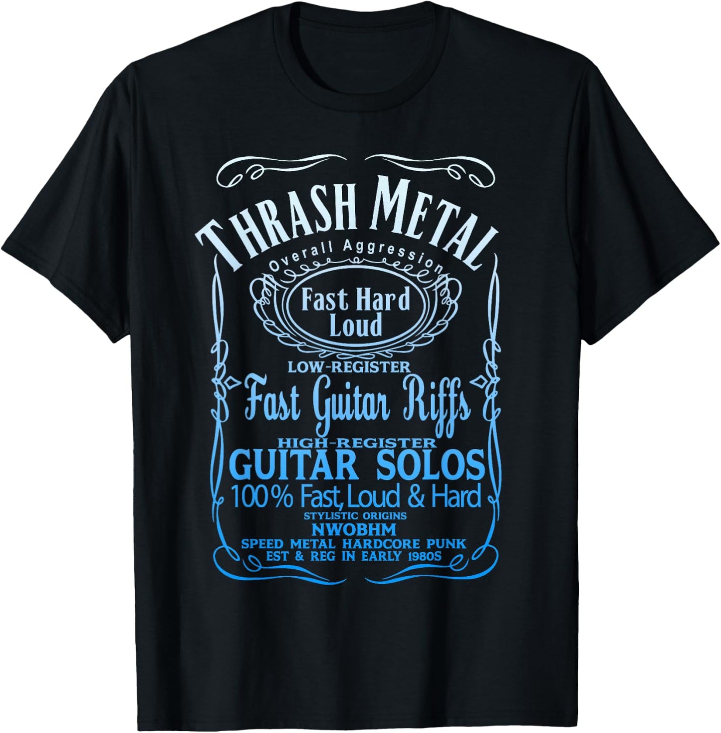 THRASHMETAL THRASH DEATH METAL Guitar Solo Heavy Metal Core T-Shirt - T-Shirt | Black