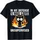 in My Defense I was Left Unsupervised Black Cat humoristic T-Shirt - T-Shirt | Black