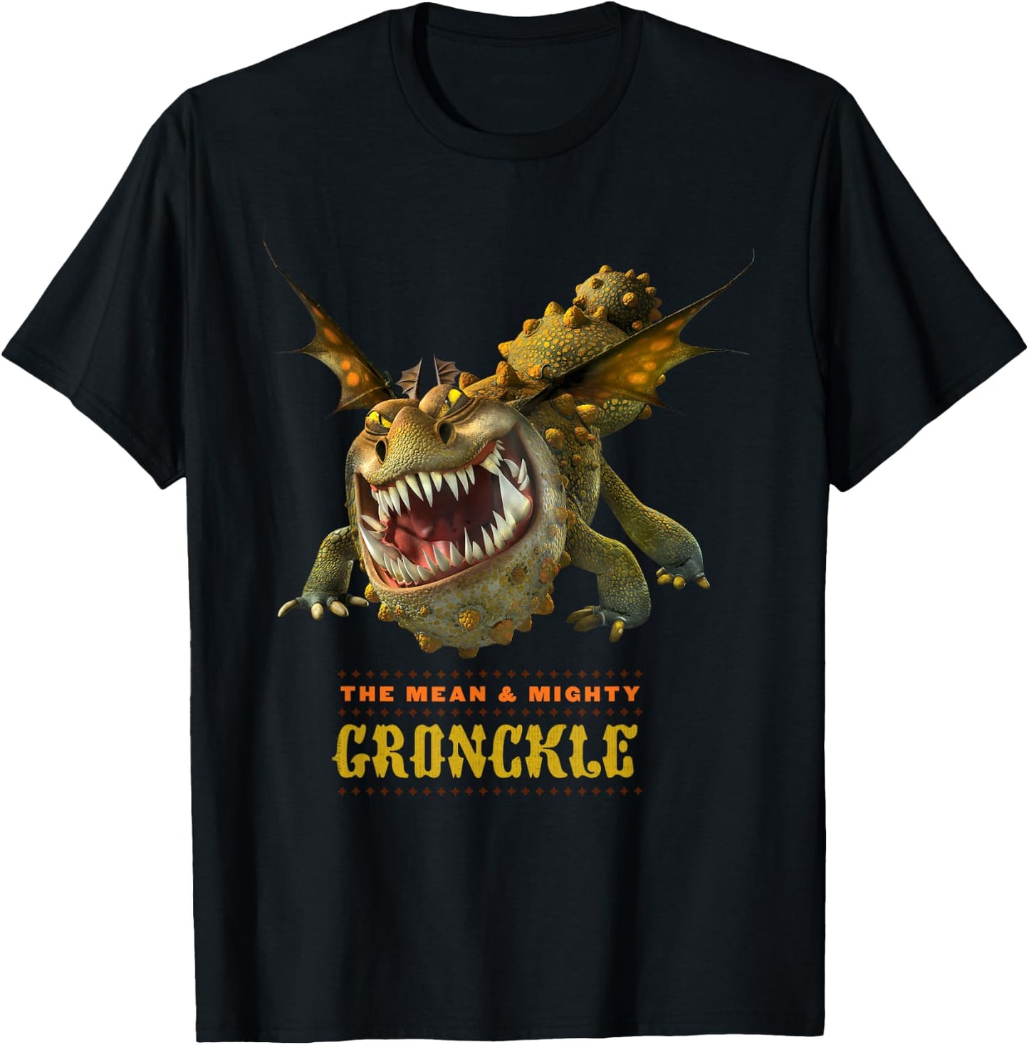 DreamWorks' Dragons: The Mean and Mighty Gronckle T-Shirt - T-Shirt | Black