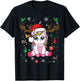Cute Christmas Shirt Girls Women Xmas Unicorn Deer Christmas T-Shirt - T-Shirt | Black