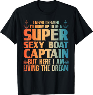 Cool Boat Captain Women Sail Pontoon Boating Boater T-Shirt - T-Shirt | Black
