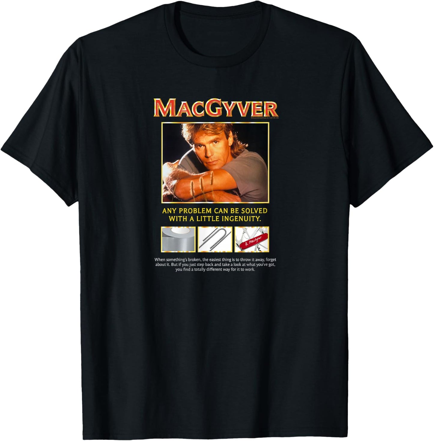 MacGyver Original Series Ingenuity T-Shirt - T-Shirt | Black