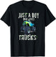 Kids Monster Truck T Shirt Gift Just a Boy Who Loves Trucks T-Shirt - T-Shirt | Black