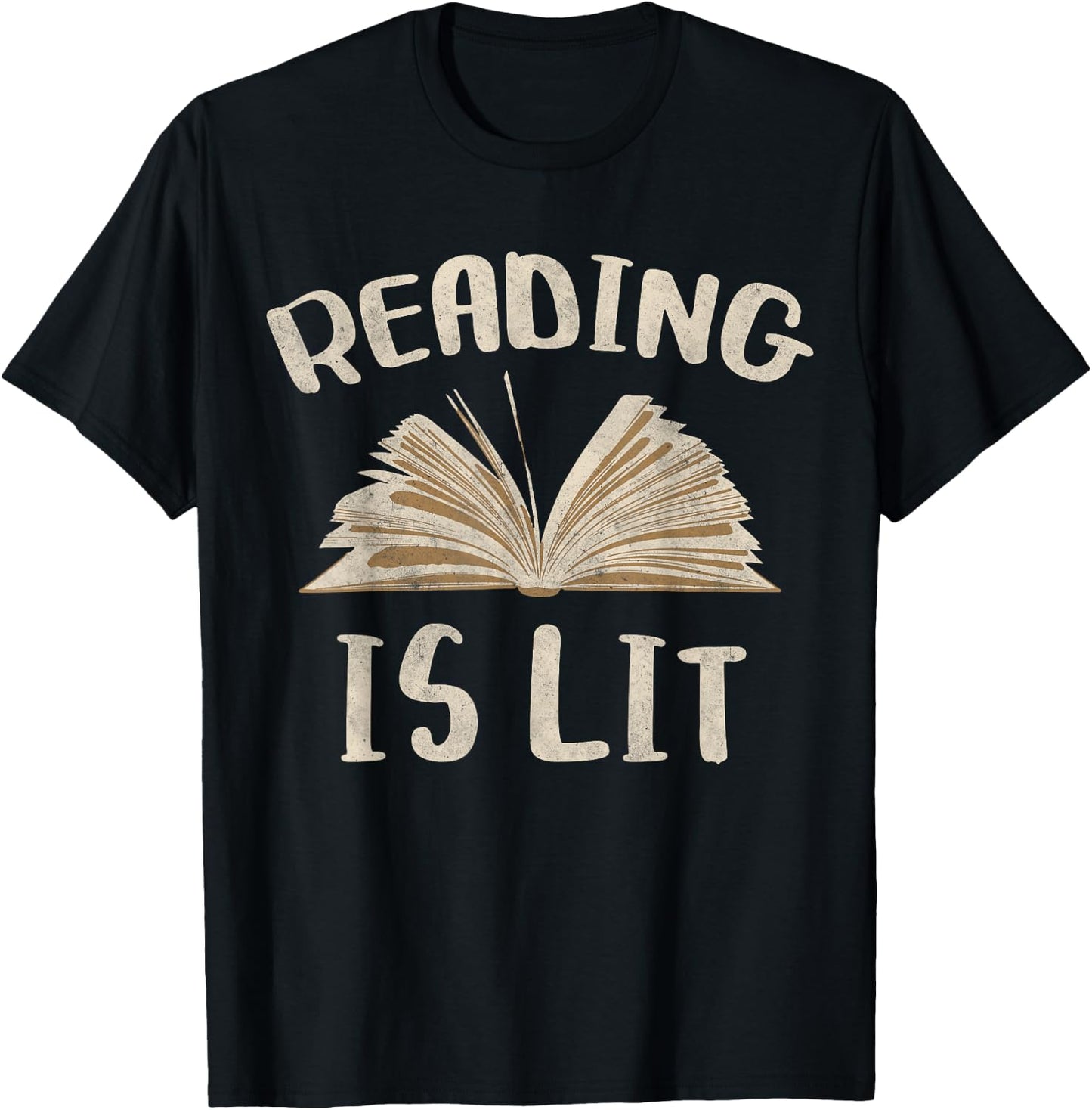 Reading Is Lit Literacy Shirt T-Shirt - T-Shirt | Black