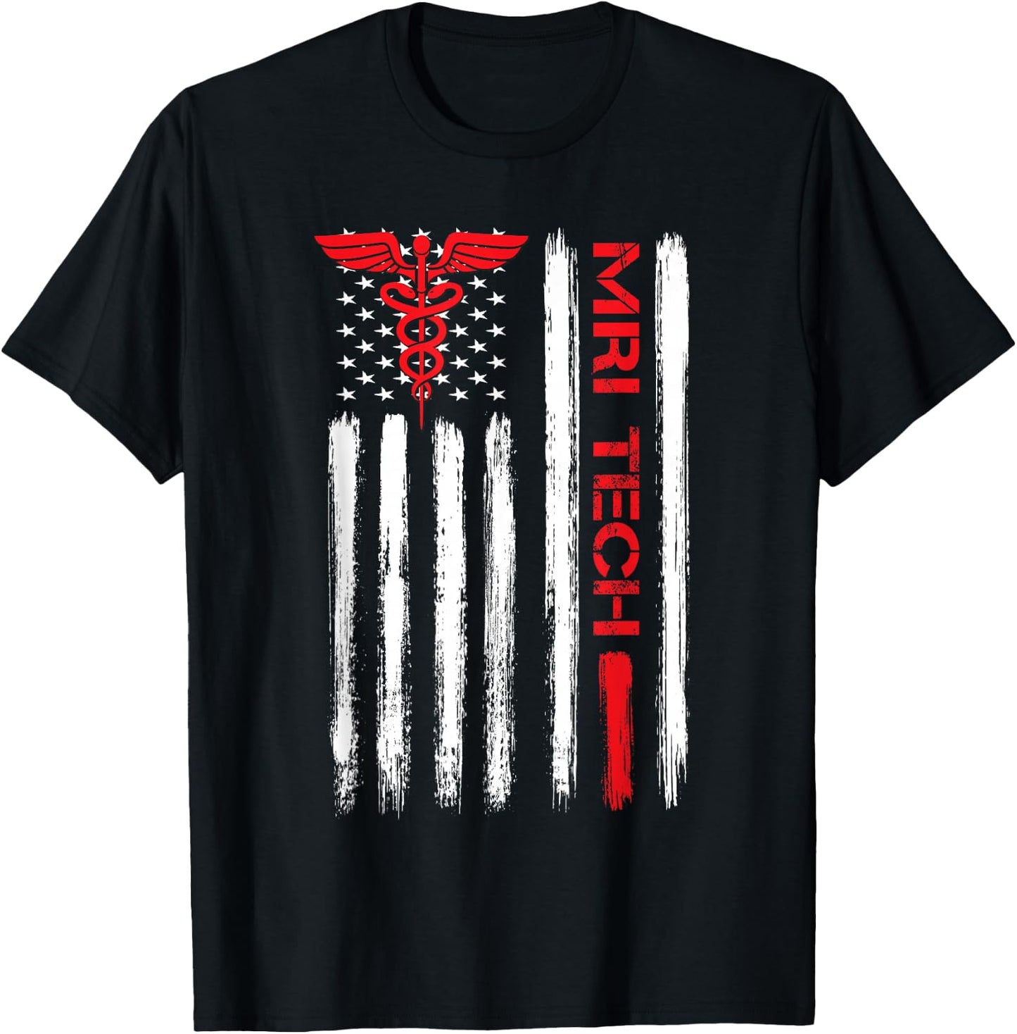 MRI Technologist American Flag Xray Radiologic Rad Tech T-Shirt - T-Shirt | Black
