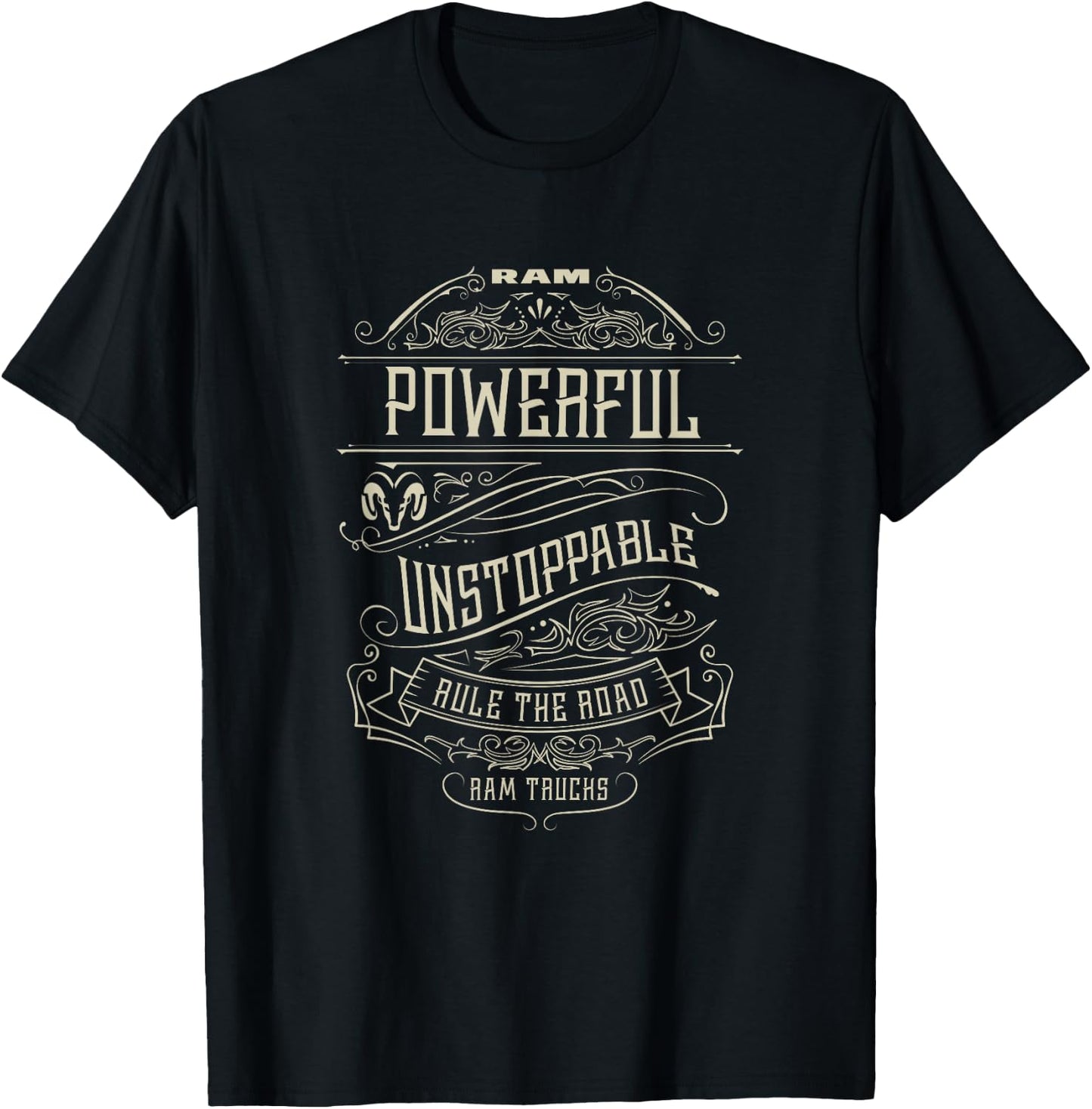 RAM Trucks Powerful, Unstoppable T-Shirt - T-Shirt | Black