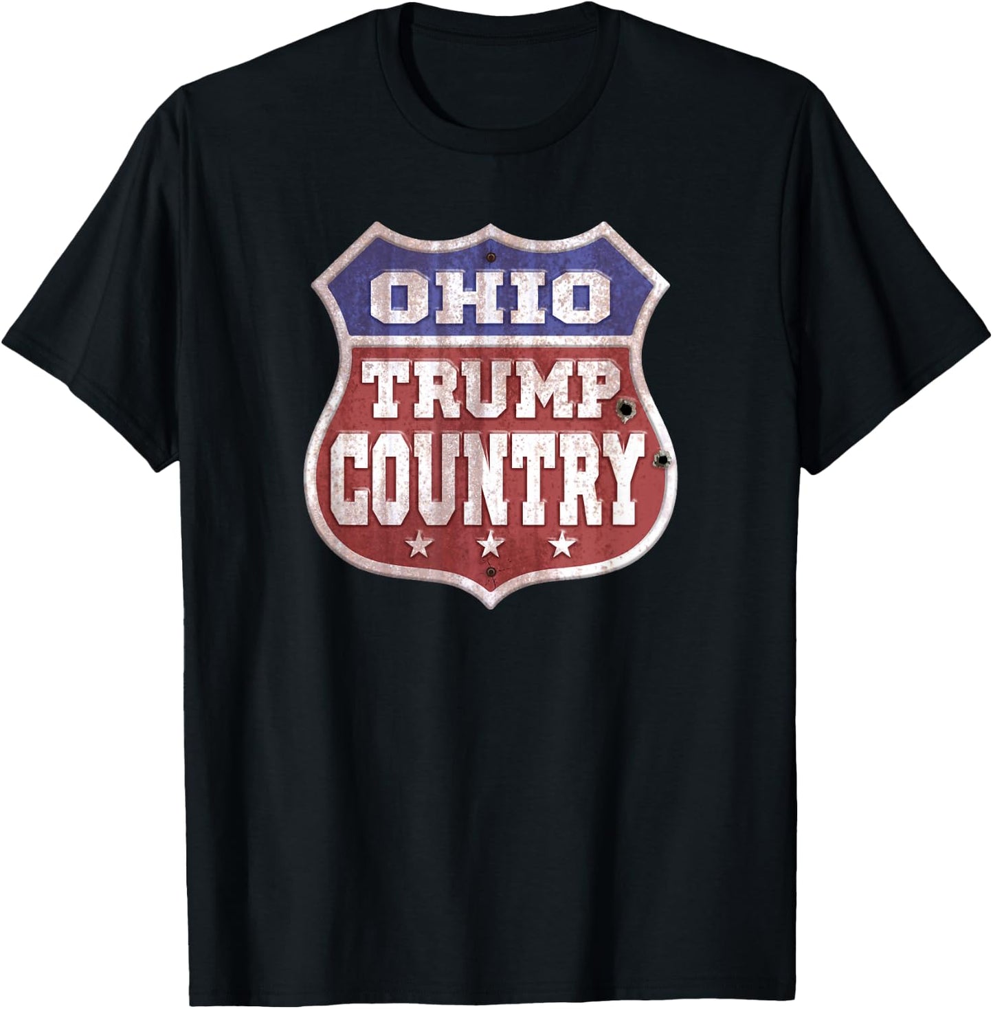 Trump 2024 Sign - Ohio Trump Country - Trump 2020 T-Shirt - T-Shirt | Black