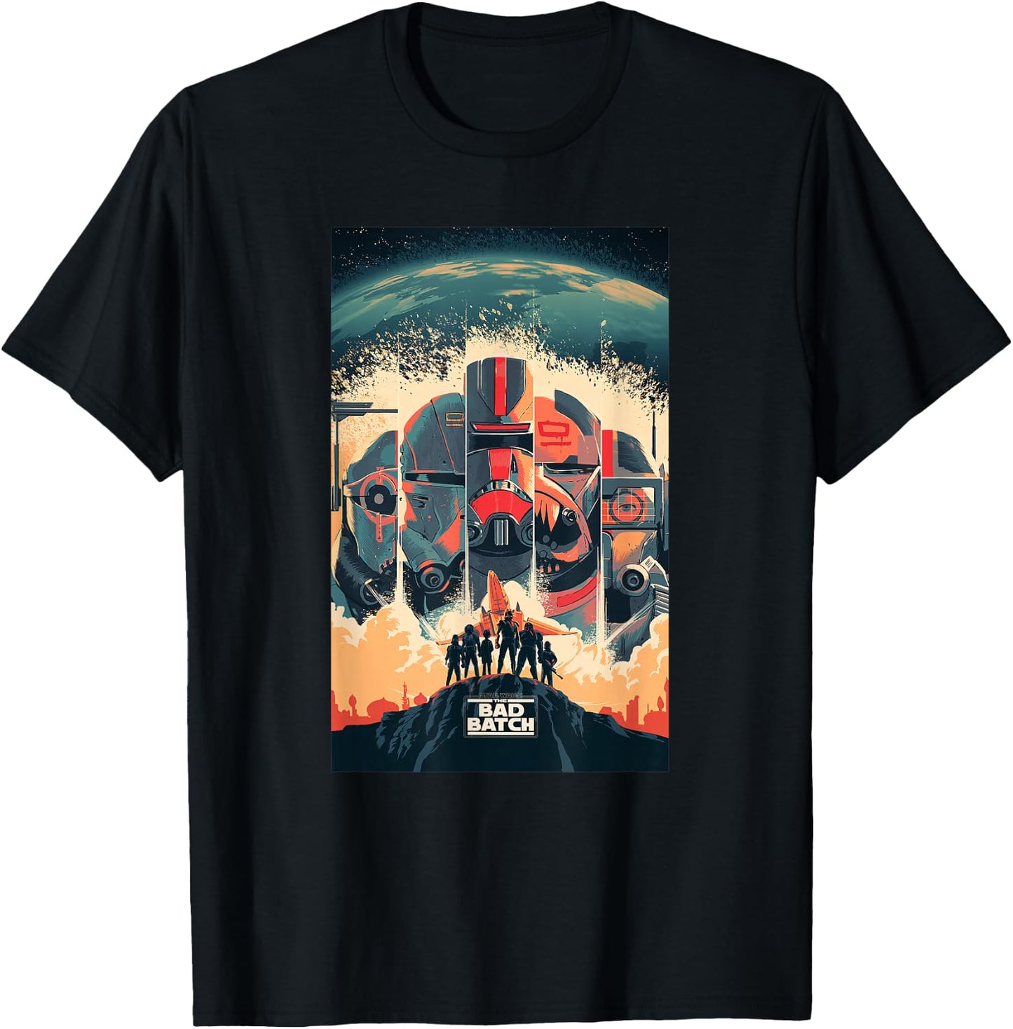 Star Wars The Bad Batch Clone Force 99 Series Poster T-Shirt - T-Shirt | Black