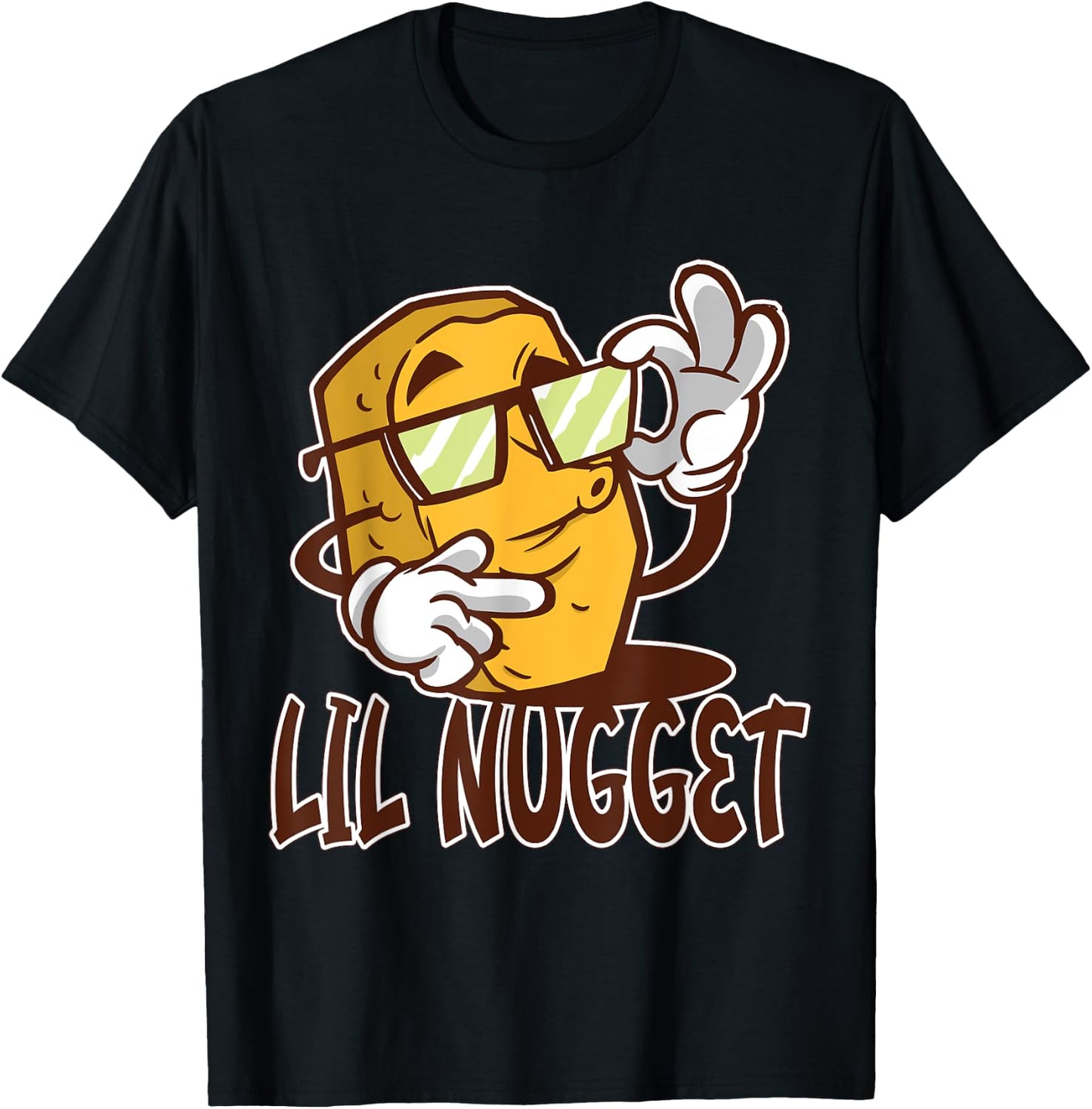 Lil Nugget Chicken Nugget T-Shirt - T-Shirt | Black