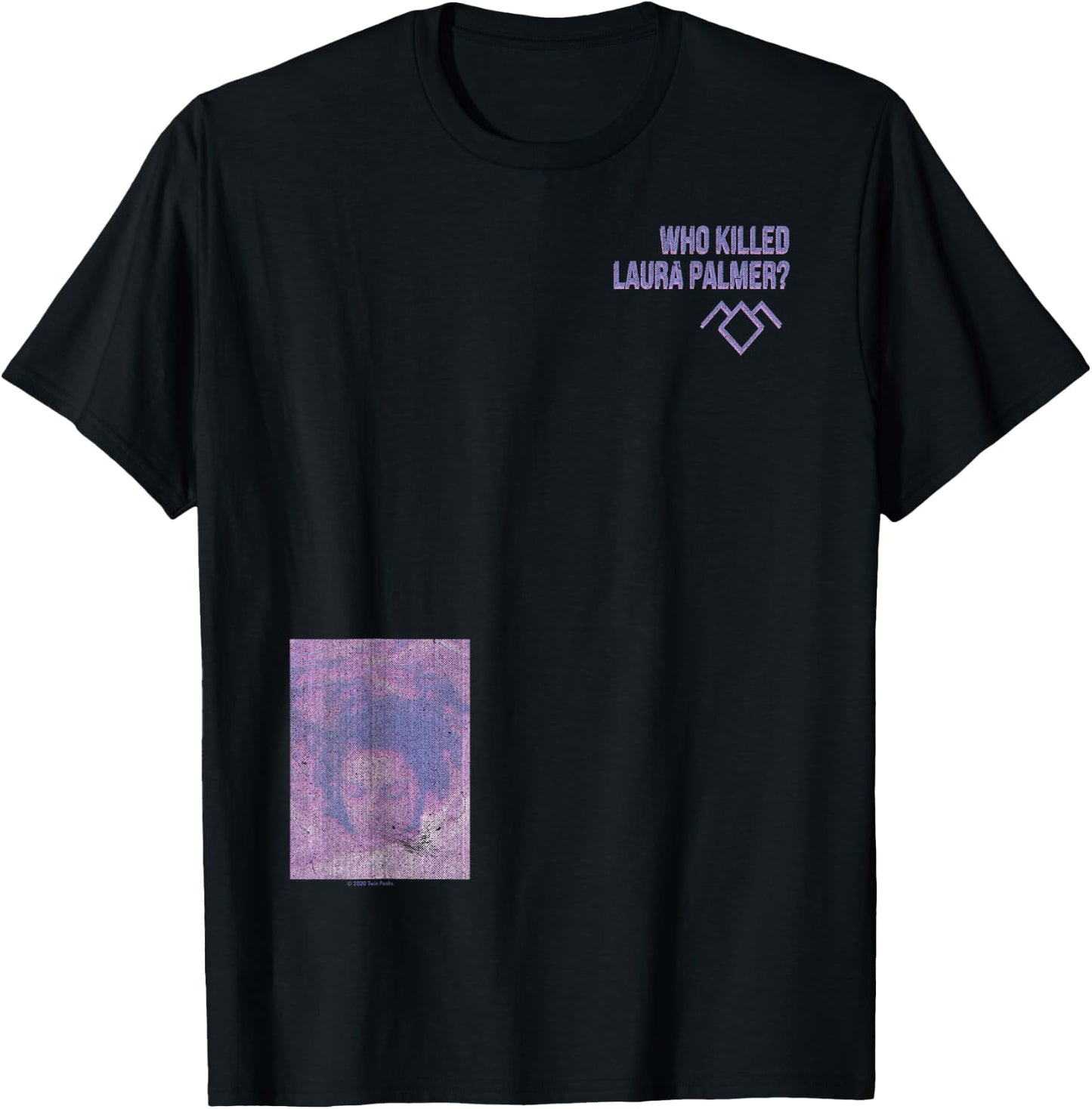 Twin Peaks Who Killed Laura Palmer Purple Peaks T-Shirt - T-Shirt | Black