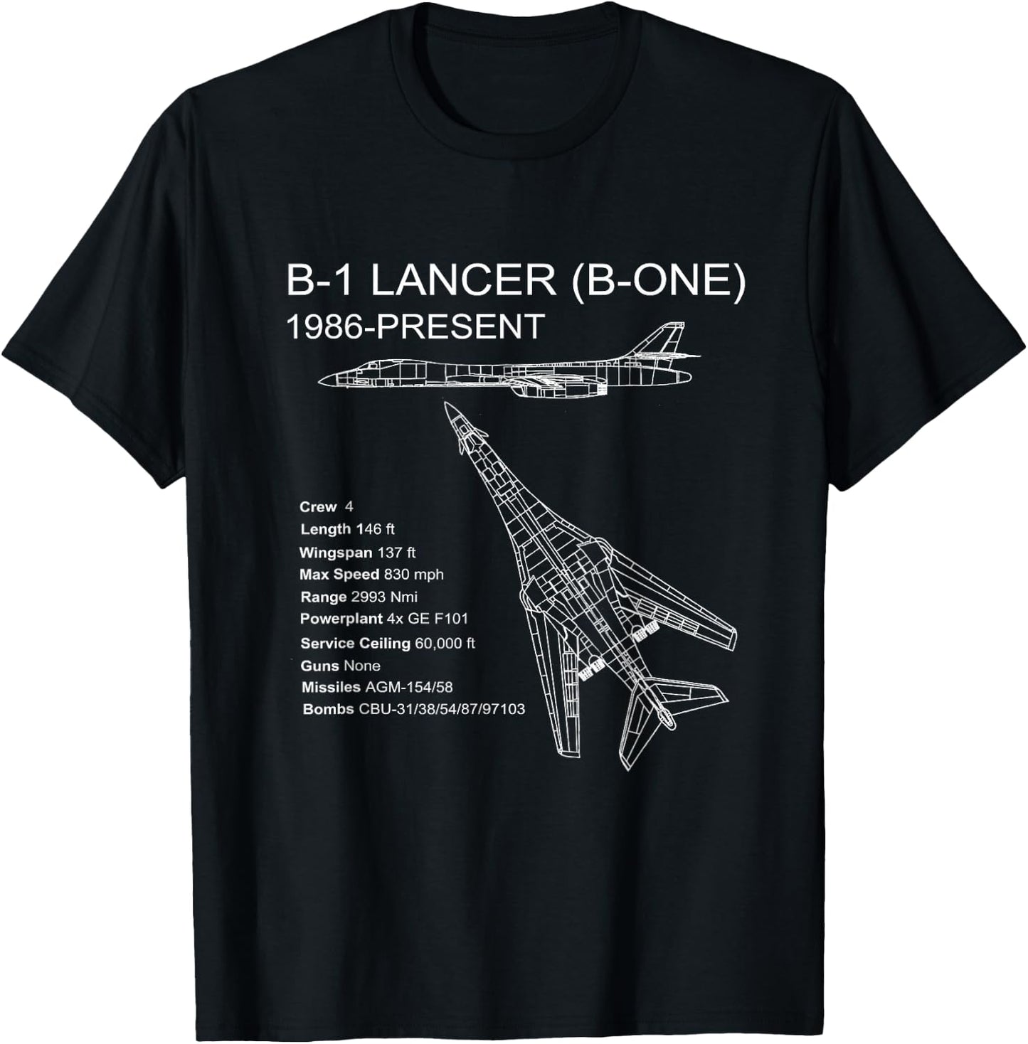 B-1 Lancer T-Shirt - T-Shirt | Black