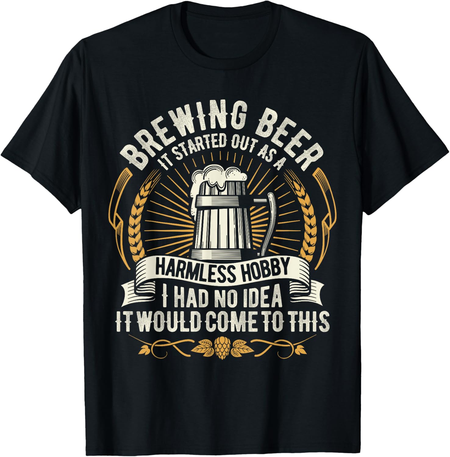Brewing Beer Design for the Brewmasters & Craft Beer Lovers T-Shirt - T-Shirt | Black