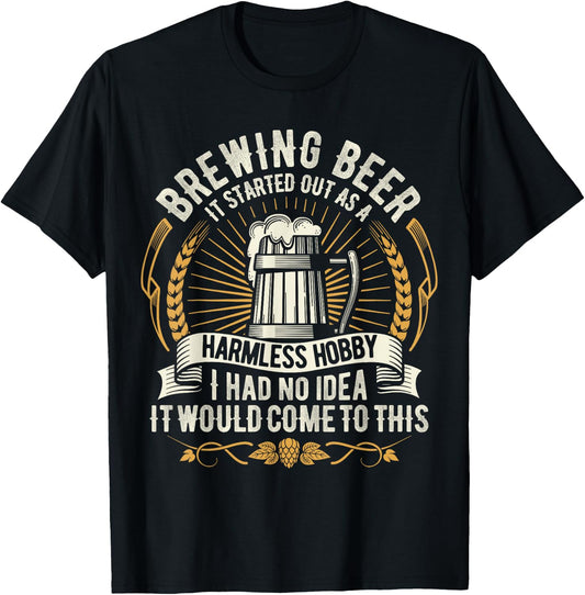 Brewing Beer Design for the Brewmasters & Craft Beer Lovers T-Shirt - T-Shirt | Black