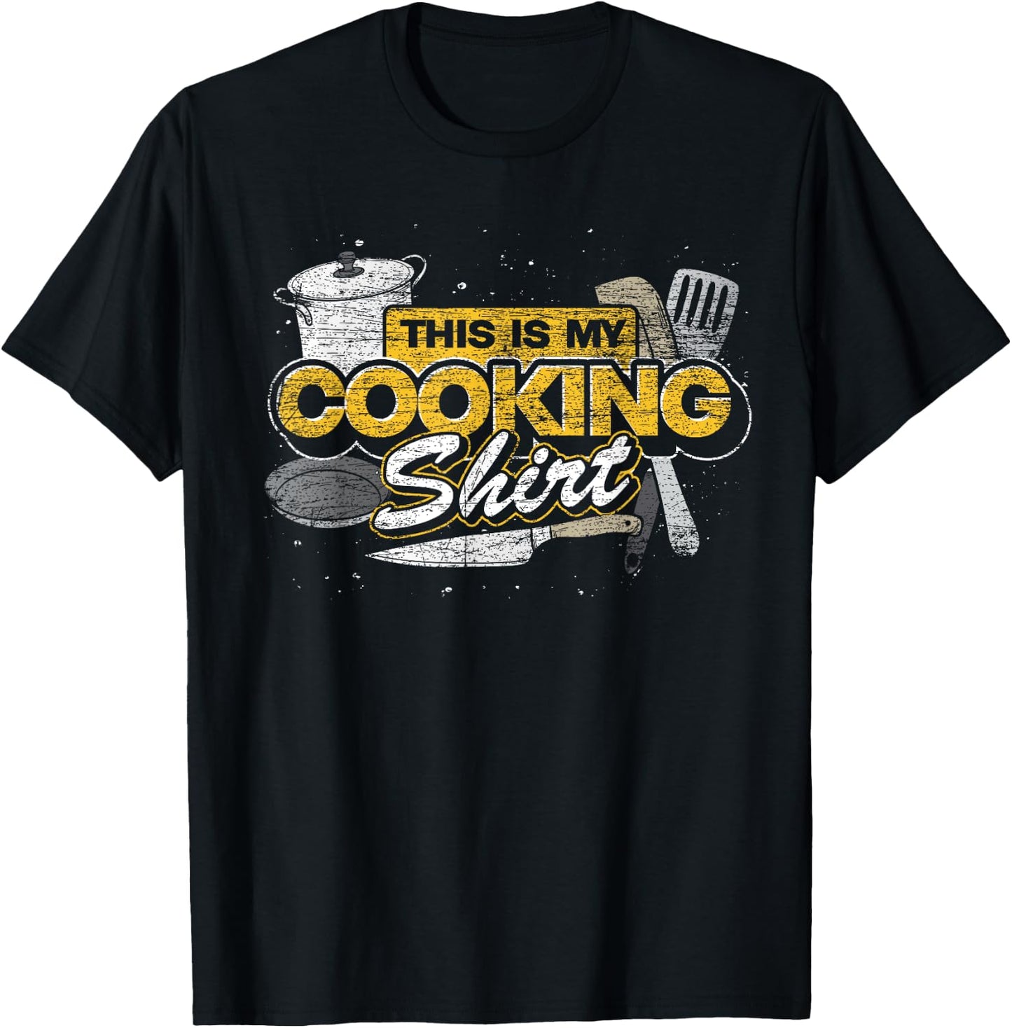 This Is My Cooking Shirt Cook Gourmet Meal Funny Chef T-Shirt - T-Shirt | Black