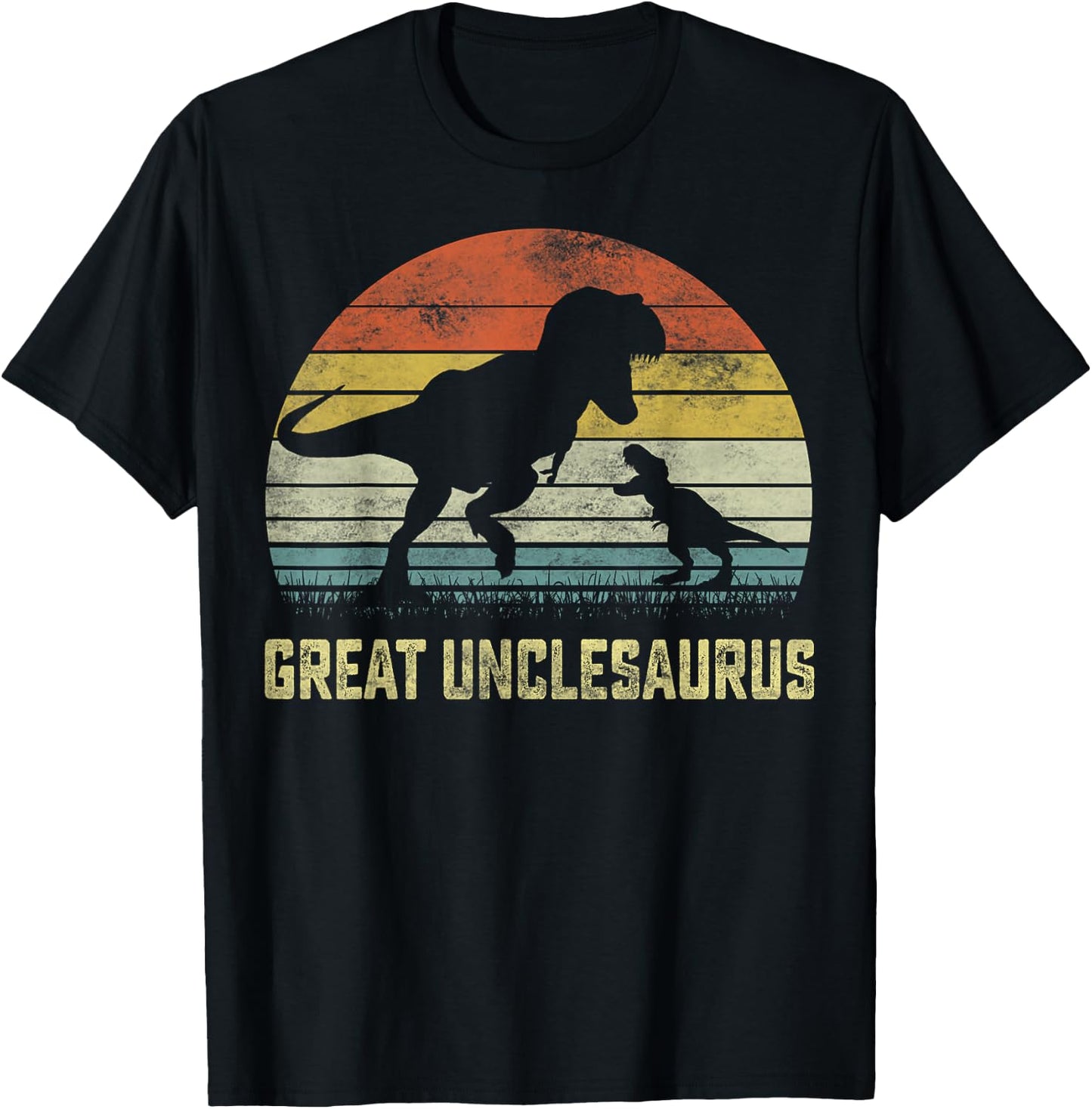 Great unclesaurus T Rex Dinosaur Great uncle Saurus Family T-Shirt - T-Shirt | Black