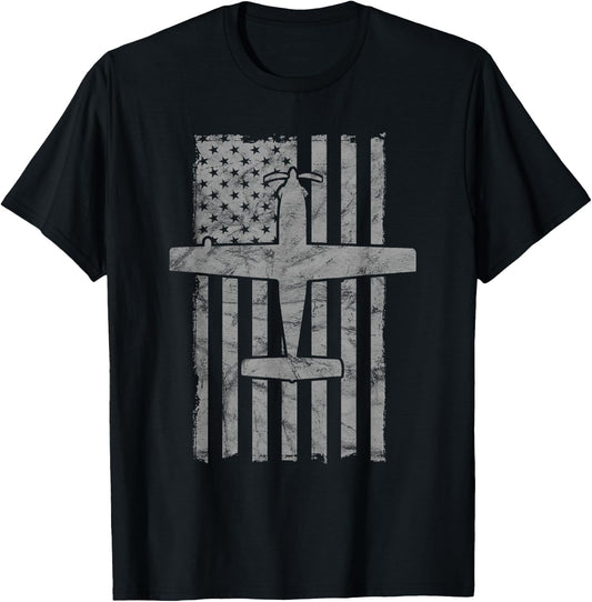 TBM 700 750 850 900 Aeroplane Vintage Flag Pilot T-Shirt - T-Shirt | Black