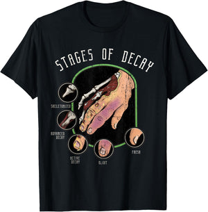 The Stages of Decay - Mortuary Science Mortician Embalmer T-Shirt - T-Shirt | Black