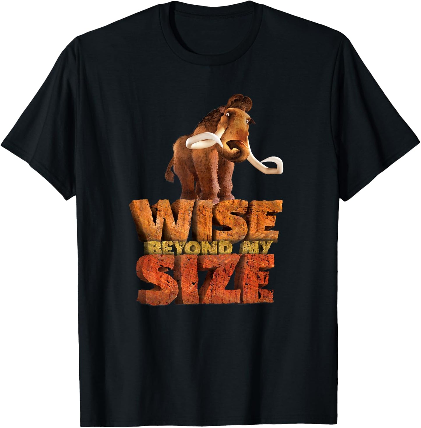 Ice Age Manny Mammoth Wise Beyond My Size T-Shirt - T-Shirt | Black
