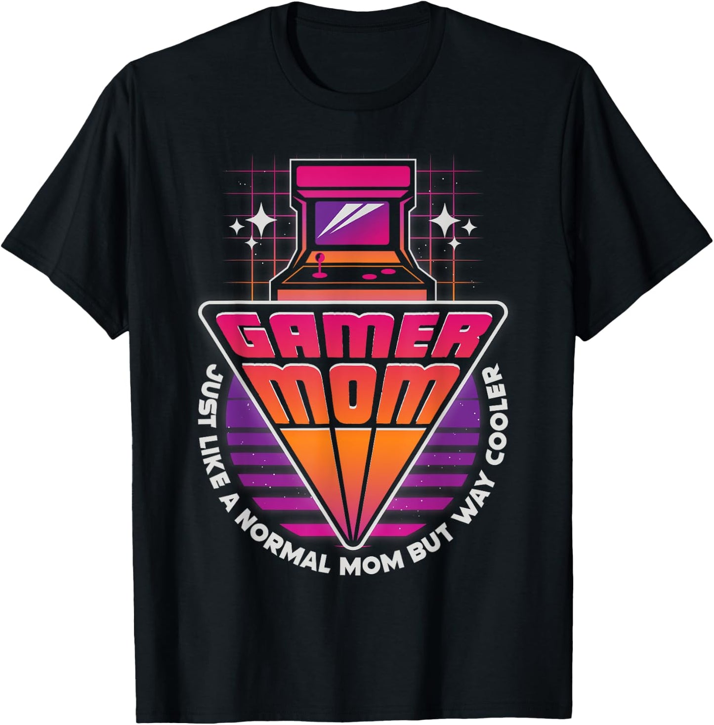 Gamer Mom Mother's Day Arcade Video Game Gaming Mommy Mama T-Shirt - T-Shirt | Black