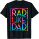 Kids Rad Like Dad Tie Dye Funny Fathers Day Toddler Boy Girl T-Shirt - T-Shirt | Black