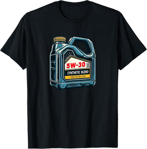 5W-30 Motor Oil Mechanic T-Shirt - T-Shirt | Black