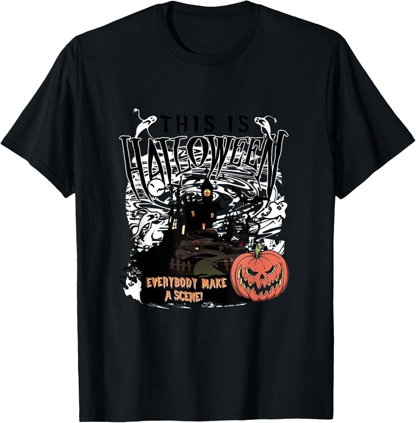 This Is Halloween Everybody Make A Scene Funny Halloween T-Shirt - T-Shirt | Black