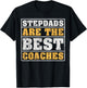 Vintage Stepdad Are The Best Coaches Stepdad Father's Day T-Shirt - T-Shirt | Black