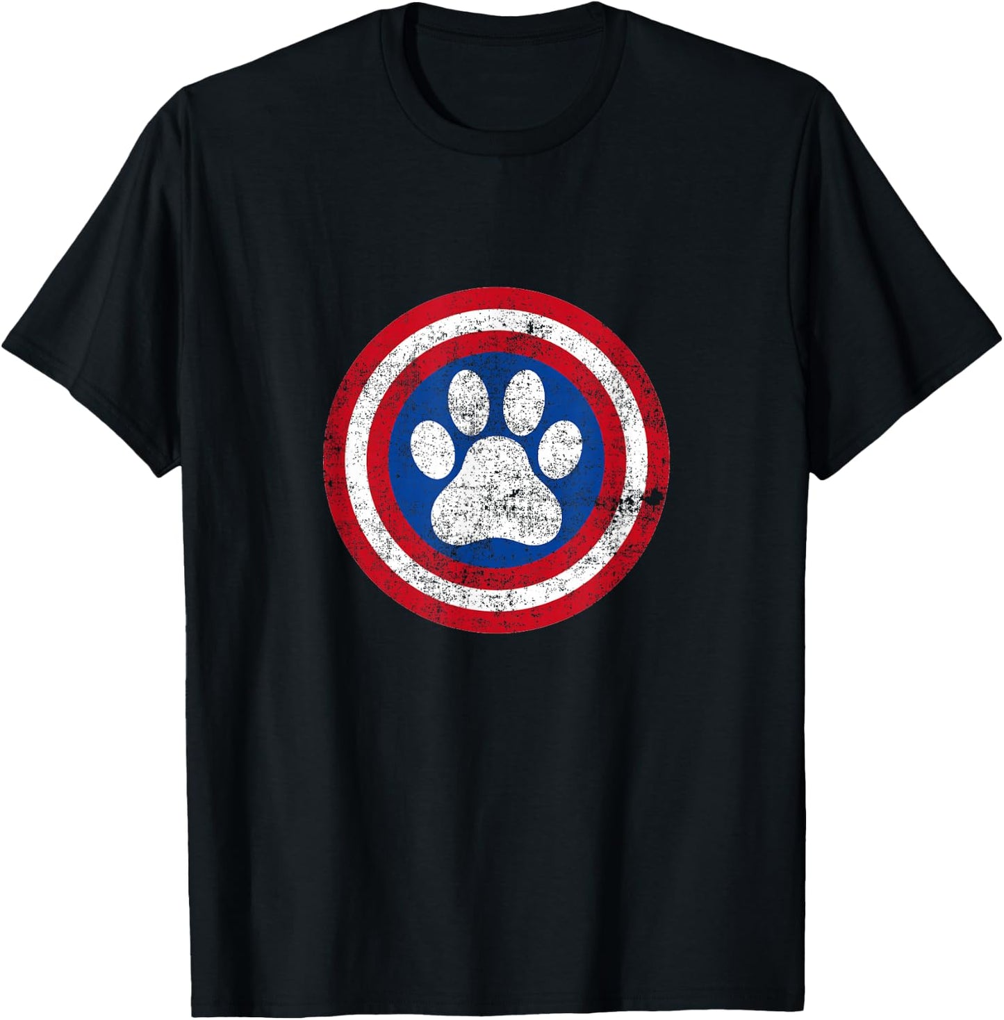 Captain Dog Super Hero Funny Pet Lover T-Shirt - T-Shirt | Black