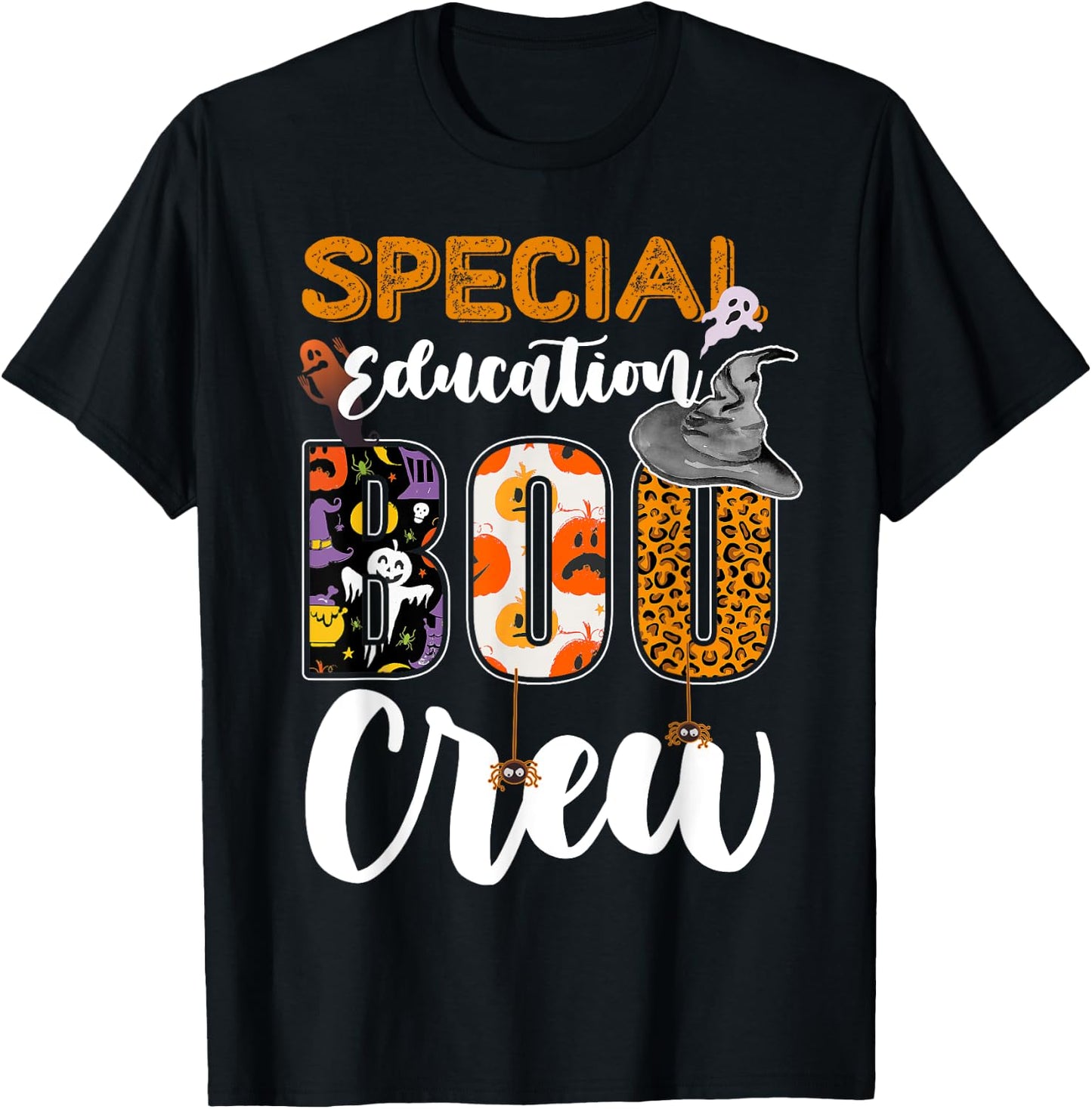 Special Education Boo Crew Ghost Funny Halloween Matching T-Shirt - T-Shirt | Black
