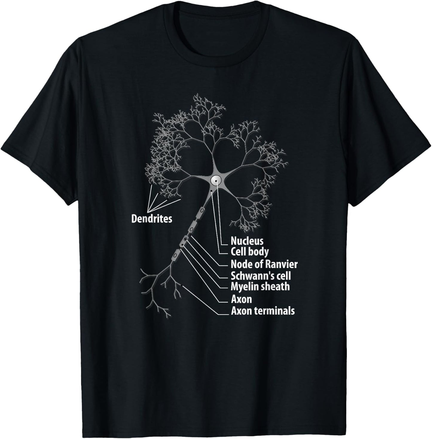 Neuron Biology Neuroscience Shirt T-Shirt - T-Shirt | Black