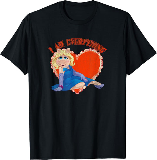 Disney The Muppets Valentine's Day Piggy I Am Everything T-Shirt - T-Shirt | Black
