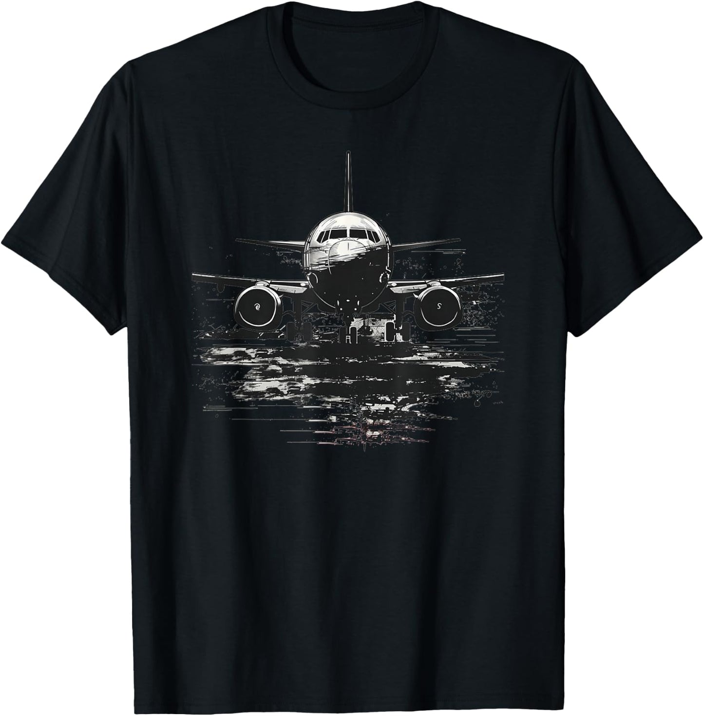 retro Vintage Commercial aircraft for Pilots and students T-Shirt - T-Shirt | Black