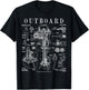Fishing Boat Outboard Marine Motor Vintage Patent Print T-Shirt - T-Shirt | Black