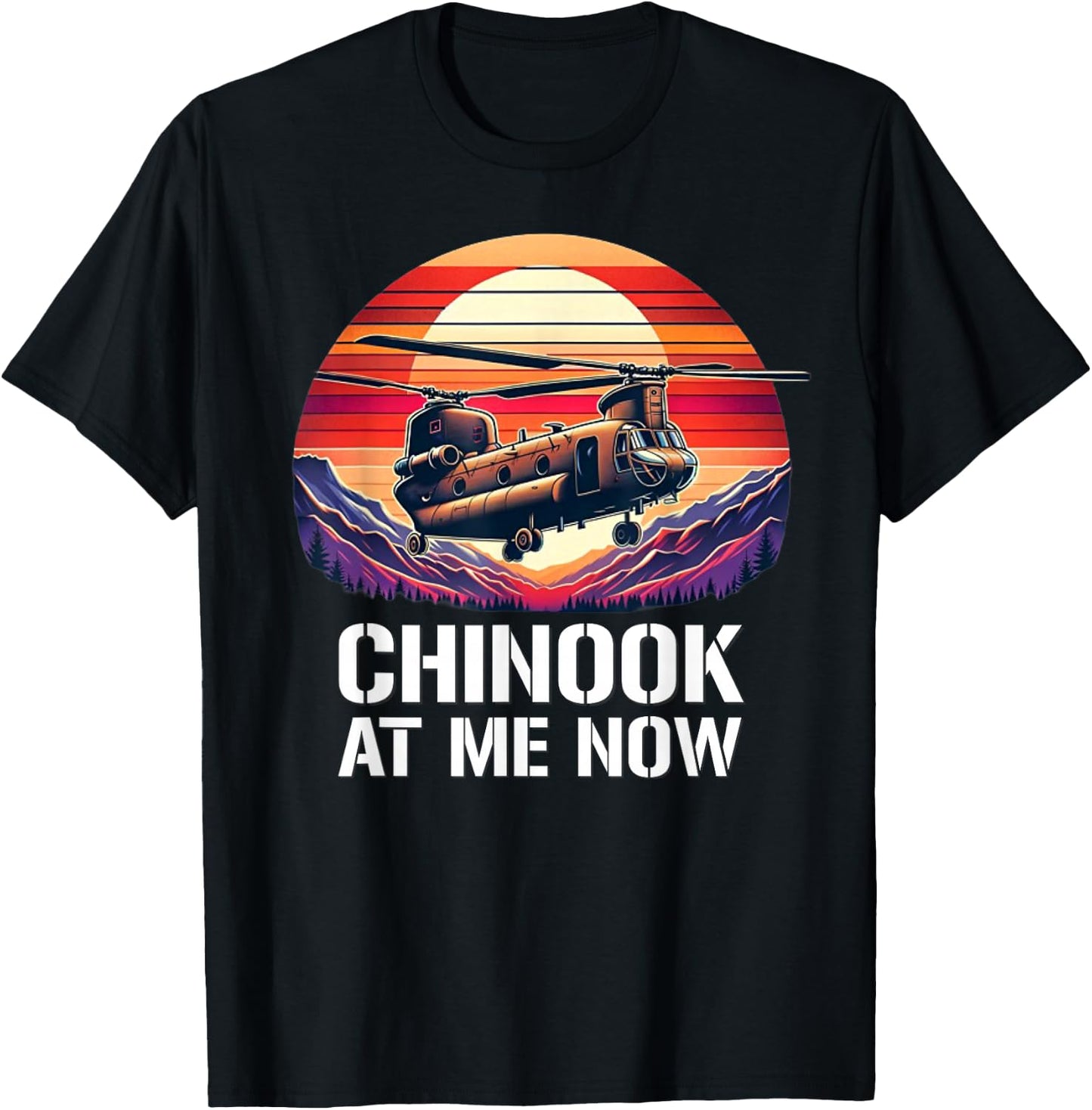 Vintage CH-47 Chinook Military Helicopter T-Shirt - T-Shirt | Black