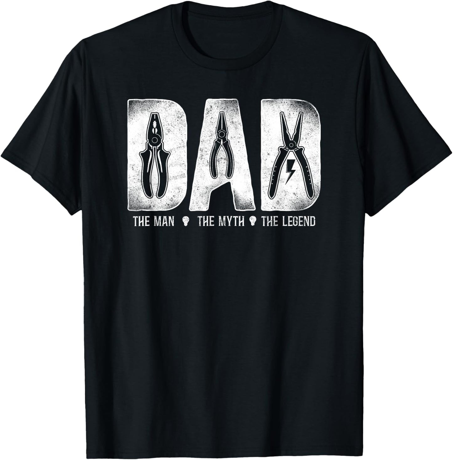 Electrician Dad Father T-Shirt - T-Shirt | Black