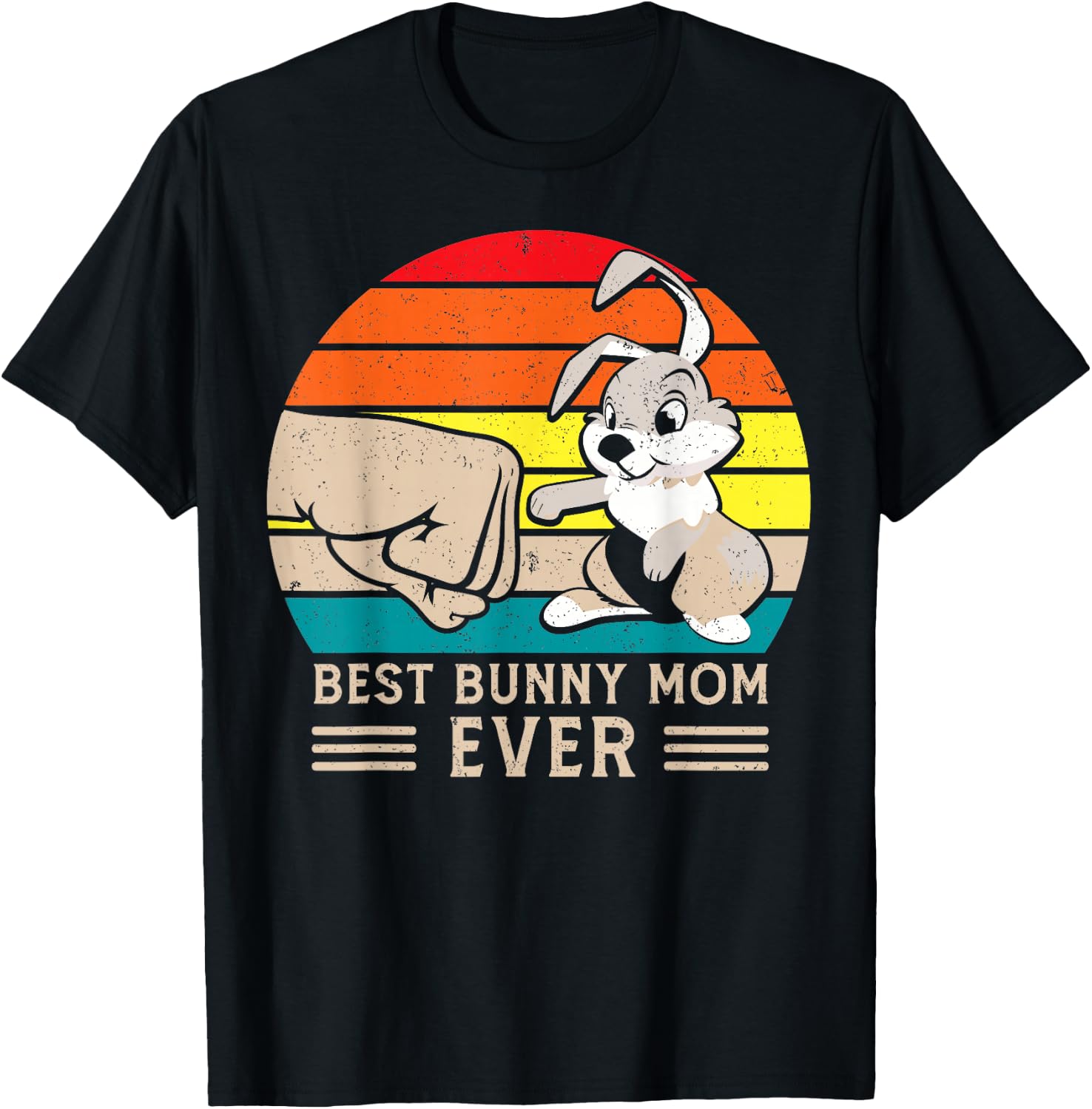 Best Bunny Mom Ever - Rabbit T-Shirt - T-Shirt | Black