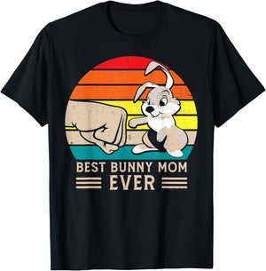 Best Bunny Mom Ever - Rabbit T-Shirt - T-Shirt | Black