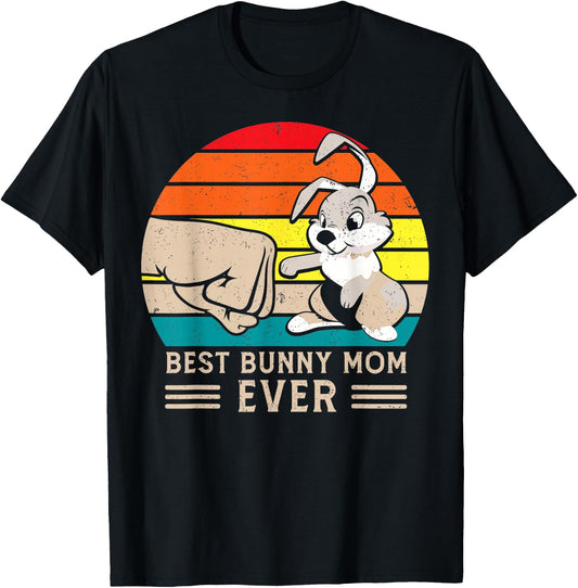 Best Bunny Mom Ever - Rabbit T-Shirt - T-Shirt | Black