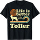 Life Better Nova Scotia Duck Tolling Retriever Toller Vintag T-Shirt - T-Shirt | Black