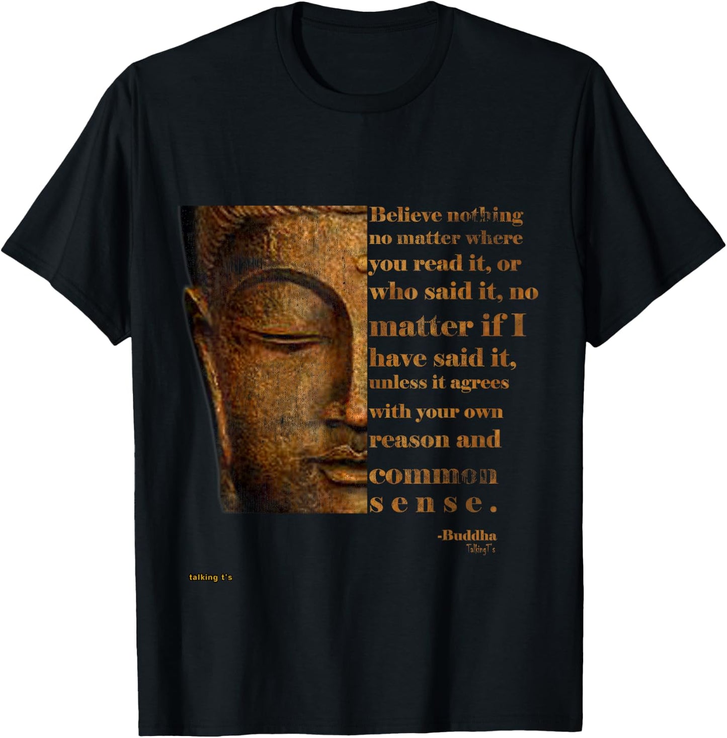 Buddha Quote Peace Love Joy The Buddha T-Shirt - T-Shirt | Black