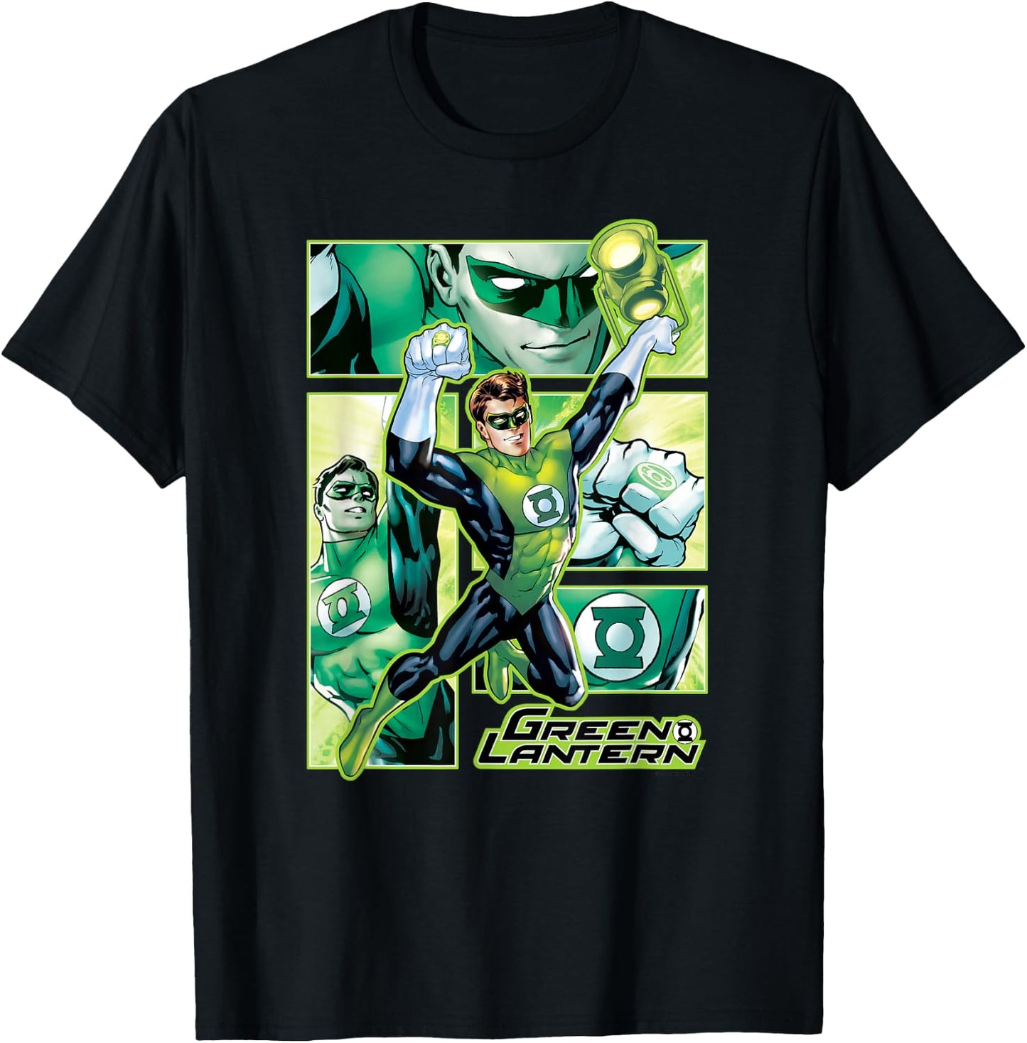 Green Lantern Panels T-Shirt - T-Shirt | Black