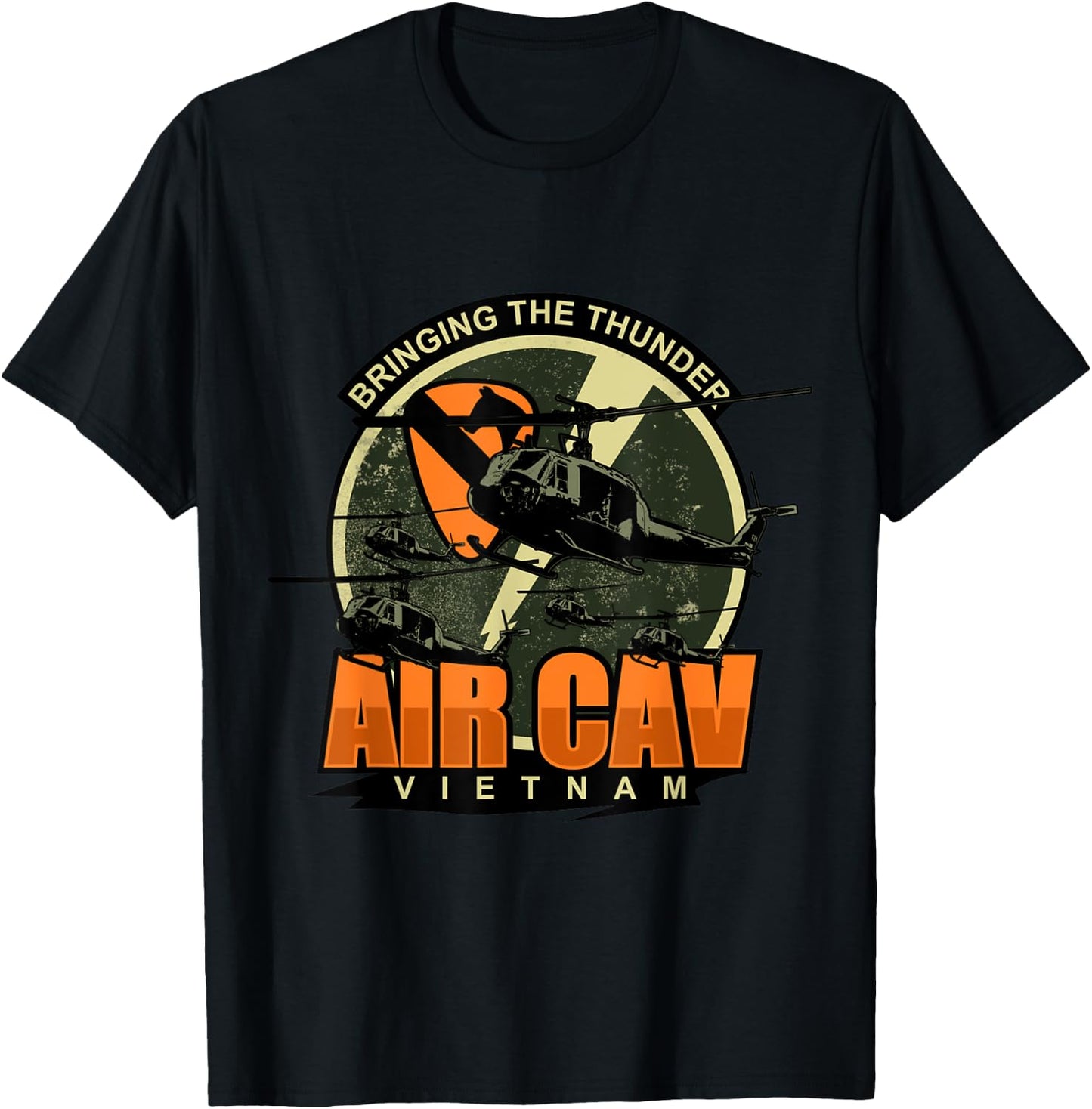 1st Air Cavalry Division Vietnam Veteran Veterans Day Xmas T-Shirt - T-Shirt | Black