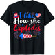 I Like How She Explodes Couples Matching 4th of July Couple T-Shirt - T-Shirt | Black