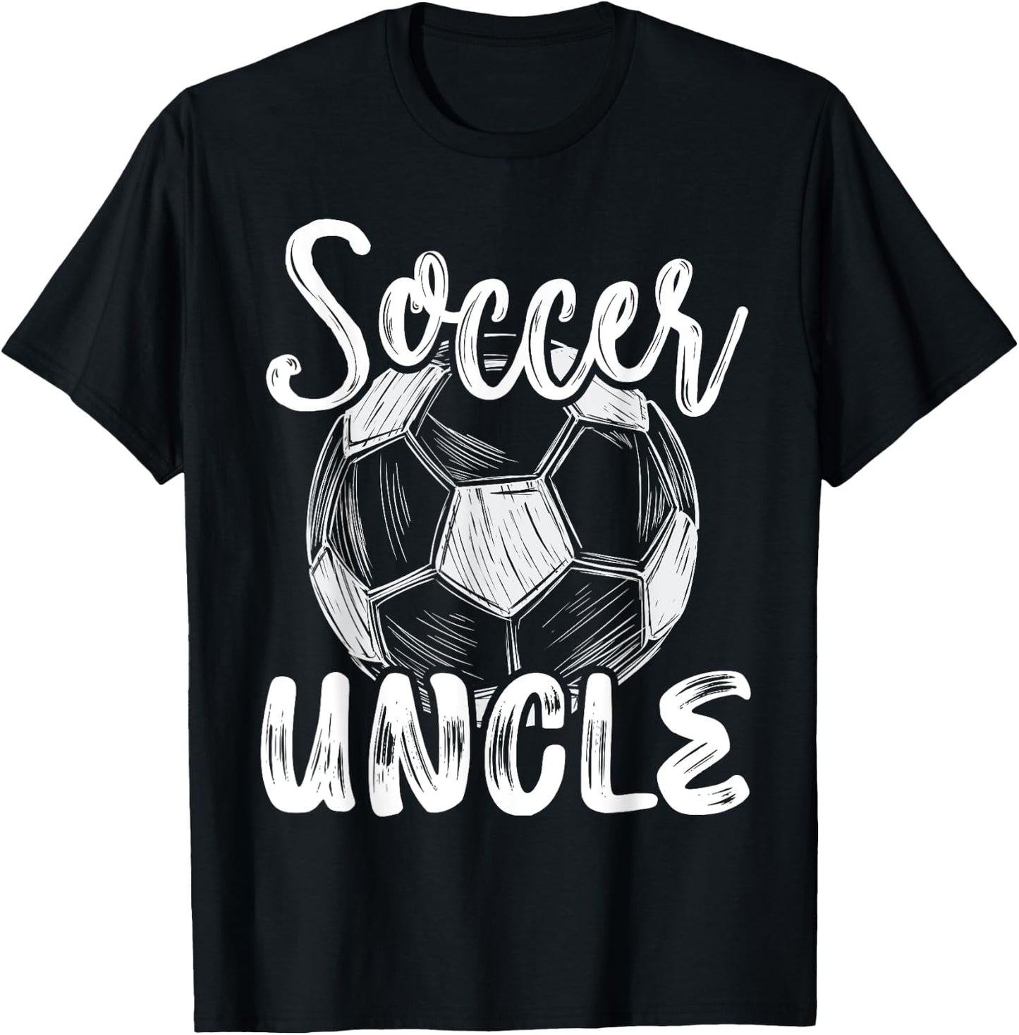 Soccer Uncle Family Matching Team Player Soccer Ball T-Shirt - T-Shirt | Black