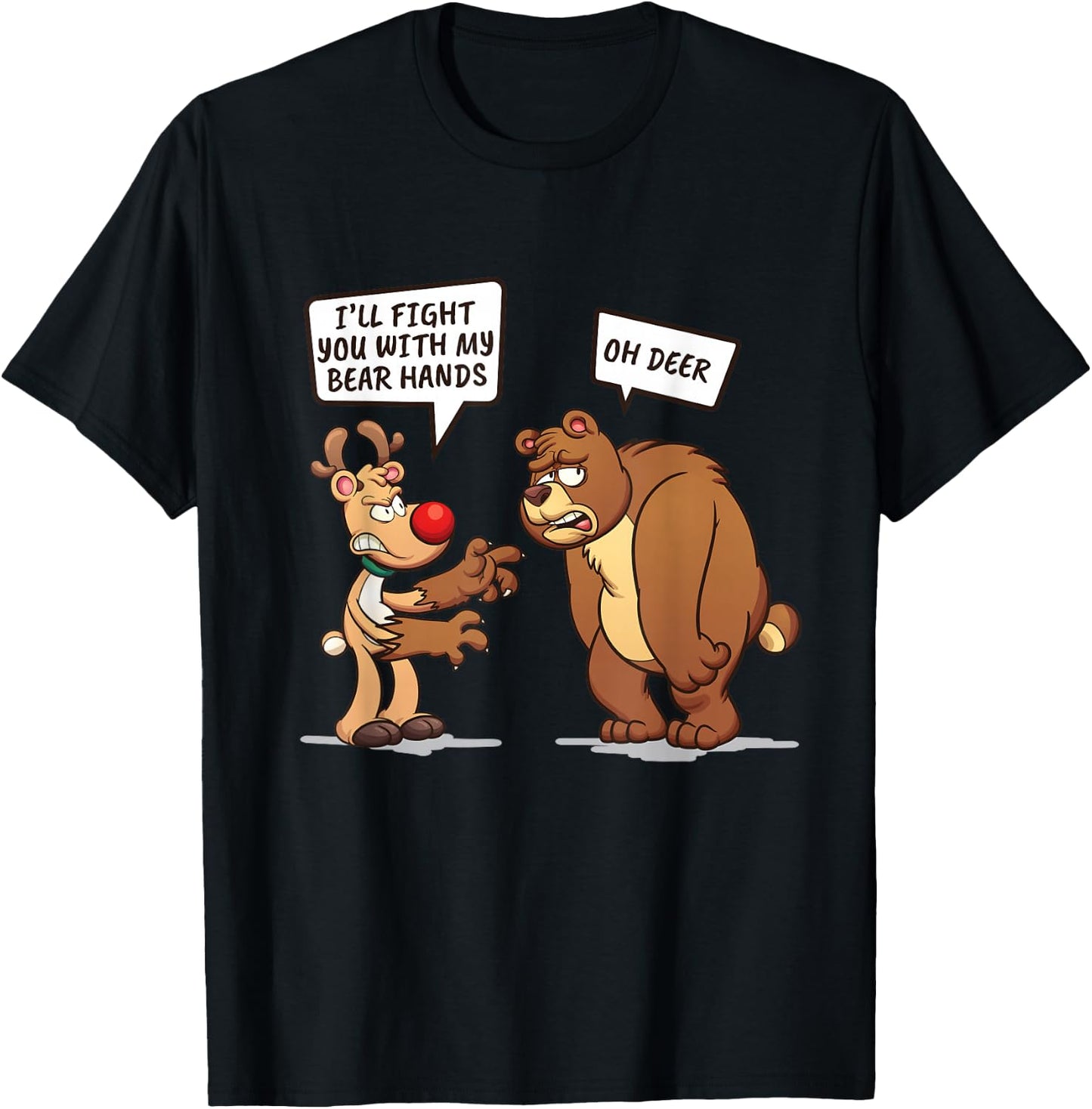 I'll Fight You With My Bear Hands Pun T-Shirt - T-Shirt | Black