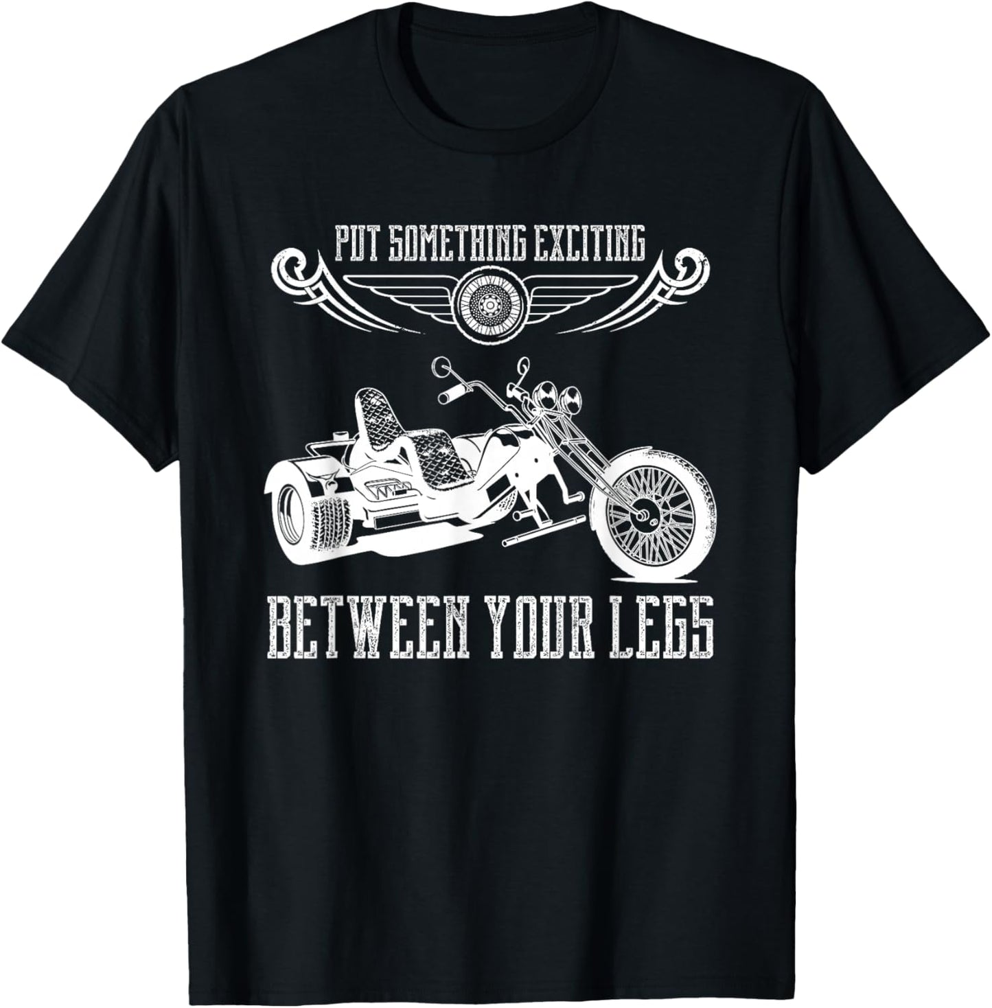Funny Triker Motortrike Motorcycle Trike Three Wheeler T-Shirt - T-Shirt | Black